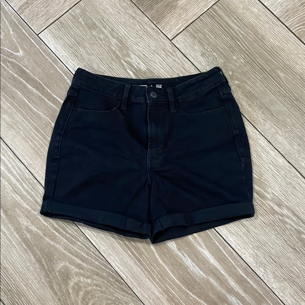 Old Navy Black Jean Shorts High-Rise Wow (A)